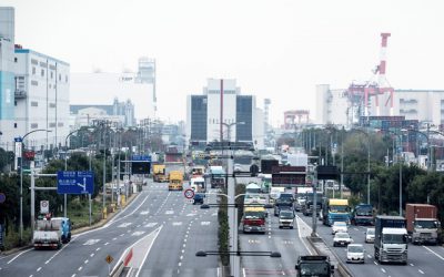 大型車の通行料が多い幹線道路