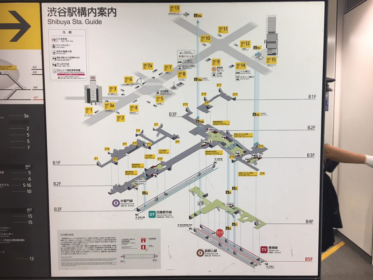 渋谷駅構内案内